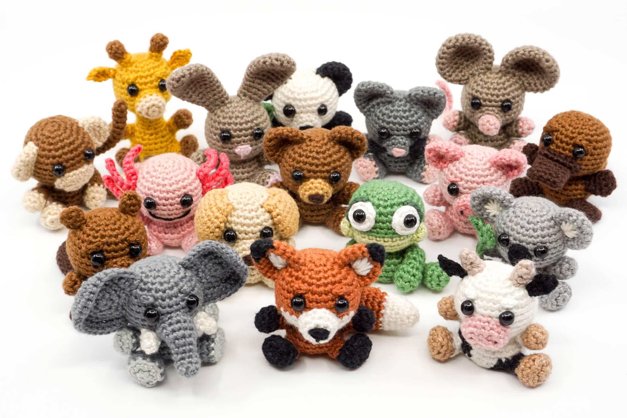 pile of amigurumi figures